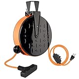 EP 30 Ft Retractable Extension Cord Reel, 16/3 SJTW