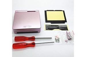 SZLG Replacement Full Housing Shell Case Screen Lens Screws for GBA SP Game Boy Advance SP (Pink)