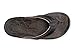 OLUKAI Hiapo Men's Leather Beach Sandal, Crafted Materials, Lightweight & Durable, All-Day Comfort & Support, Black/Black, 9