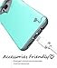 VENA Galaxy S8 Plus Case, [vLove][Heart-Shape | Dual Layer Protection] Hybrid Bumper Cover for Samsung Galaxy S8+ (Teal/Gray)