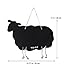 OULII Mini Hanging Chalkboards Signs,Memo Message Board Sign Sheep Shaped Blackboard Hanging Guest Book for Kids Crafts Wedding Kitchen Party Decoration