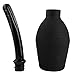 Douper Medical Grade Silicone Enema Bulb Syringe Aginal and Anal Douche for Men and Women Capacity 310ml /10.48oz (Black)