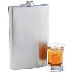 Maxam Jumbo Stainless Steel Flask, 64 oz 