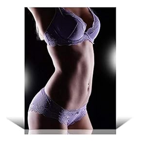 Sexy Underwear Model in Black Lace Lingerie - Wall Mural, Removable Sticker, Home Decor - 24x32 inches