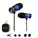 in Ear Earbuds Wried Earphones with Microphone and Volume Control,Wishion Metal Stereo Headset for iPhone Samsung Galaxy, Sony (Blue)