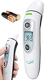 Quick Read Baby Thermometer for Fever - Forehead and Ear Thermometer with Fever Alarm and Memory Function - Ideal for Babies, Infants, Children or Adults.