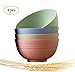 Choary Lightweight Degradable Wheat Straw Bowls 6” 4 Pack, Non-Toxin Healthy Eco-Friendly Pasta Soup Bowl Set, Dishwasher Microwave Safe Unbreakable Reusable Tableware Dinnerware Fruit Snack Container