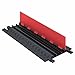 Guard Dog GD3X75-ST-O/B Polyurethane Heavy Duty 3 Channel Low Profile Cable Protector with Standard Ramp, Orange Lid with Black Ramp, 36