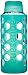 Aquasana AQ-6006-TEAL 18-Ounce Glass Water Bottle with Silicone Sleeve, Teal