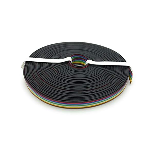 BELI-BECO L825/10 Kabel - Kupferlitze 8 x 0,25 mmÂ² - Flachleitung 8-adrig - 8-Farben: Schwarz, Rot, Blau, Grau, GrÃ¼n, WeiÃ, Gelb, Braun - 10 m Ring