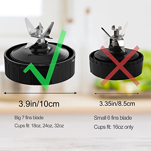 7Fins Extractor Blade Assembly with Rubber Gasket Blender Replacement