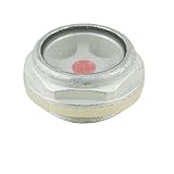 uxcell 27mm Threaded Metal Case Oil Level Sight Glass Window Silver Tone