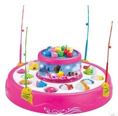 FunBlast Fish Catching Game Big with 26 Fishes and 4 Pods, with Music and Lights for Kids,Boys,Girls