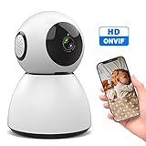 M WAY WiFi IP Camera 1080P FHD Indoor Security Camera with Sound & Motion Detection, Home Surveillance Baby Pet Monitor with Cloud Service iOS/Android