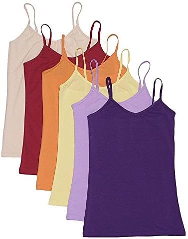 Anna Camisole Spaghetti Strap 6 Pack 1CAMI Large