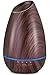 InnoGear Essential Oil Diffusers, 400ml Aromatherapy Diffuser for Essential Oils Cool Mist Humidifier with 4 Timer Adjustable Mist Waterless Auto-Off for Home Office Bedroom, Brown Wood Grain