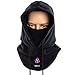 UPMALL Tactical Balaclava Full Face Mask Fleece Warm Winter Outdoor Sports Mask Wind-Resistant Hood Hat (Black)
