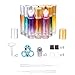Glass Roller Bottles Empty Bottles for Essential Oil 12 Pack with Stainless Steel Roller Ball Opener Droppers Funnel Lables