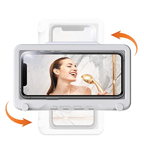 RealHook Shower Phone Holder Waterproof AntiFog Touch Screen Shower Accessories Wall Mount