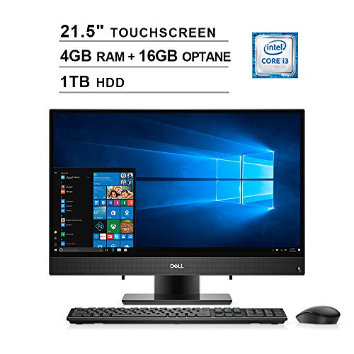 Dell 2020 Inspiron 22 3000 i3277 21.5 Inch FHD Touchscreen All-in-One Desktop (Intel Core i3-7130U 2.70 GHz, 8GB DDR4 RAM + 16GB Optane RAM, 1TB HDD, Bluetooth, HDMI, Windows 10, Black) (Renewed)