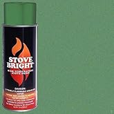 Stove Bright High Temp Paint - Green Illusion | Satin, Rust-resistant Finish for Interior/exterior Use, Shake Can 2 Minutes to Mix Pigment and Help Prevent a Clogged Tip.