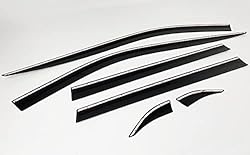 AUTOCLOVER Tape-On Rain Guards Window Visors 6 Pcs