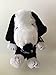 Snoopy in a Skeleton Halloween Costume Animated Plush