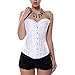 Muka Women Steel Boned Corset Plus Size Bustier Waist Cincher Halloween Costume