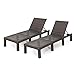 Christopher Knight Home Jamaica Outdoor Wicker Chaise Lounges without Cushions, 2-Pcs Set, Multibrown