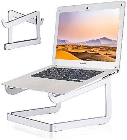 Foldable Laptop computer Stand for Desk,Pocket book Riser Holder,Ergonomic Elevated Laptop computer Stand,Moveable Aluminum Laptop computer Stands Suitable with 10-15.6″ MacBook Air Professional,Dell XPS,Lenovo,HP ect.Extra Laptops