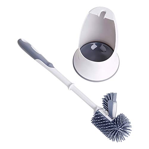 KeFanta Toilet Brush and Holder 2PACKS,Silicon Toilet Bowl Cleaning