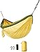 Amazon Basics Lightweight Extra-Strong Nylon Double Camping Hammock - Khaki/Dark Green
