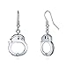 BERRICLE Rhodium Plated Base Metal Handcuffs Fish Hook Fashion Dangle Drop Earrings