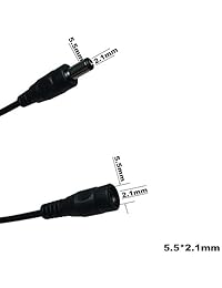 eleidgs 3 Pcs 1 A 2 DC Power Cable 5.5 x 2.1 mm DC 1 hembra a 2 macho Plug para luces de tira LED cámara CCTV