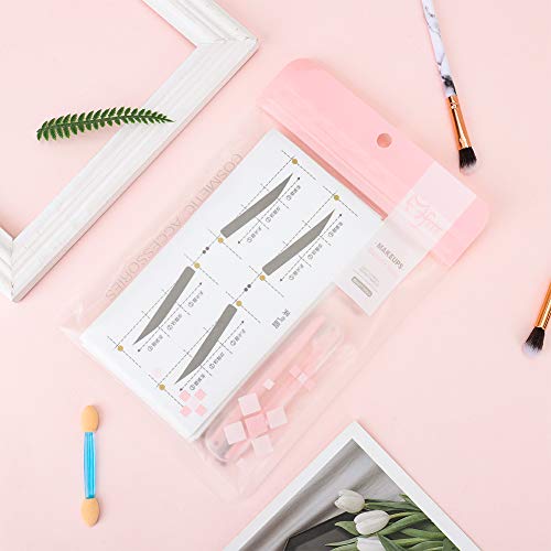 DaveandAthena 288 Pieces 12 Styles Eyebrow Stencil Shaper Eyebrows Shape Stickers Shaping Template Eyebrows Grooming Stencil Kit with 6 Reusable Connection Card and 2 Pieces Eyebrow Trimmers - Thumbnail 7