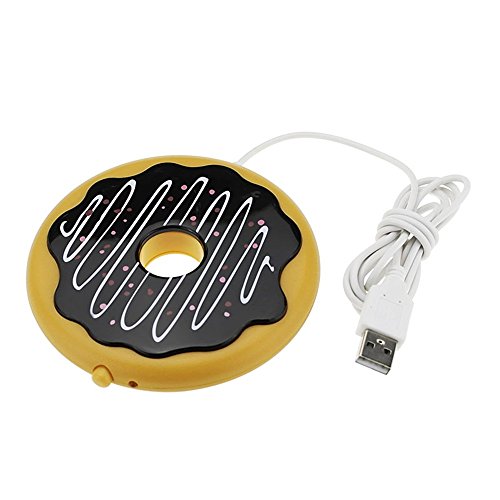 USB Charging Donuts Design Coffee Tea Beverage Mug Cup Warmer Insulation Cushion Pad Plate for Household Office Camping Use