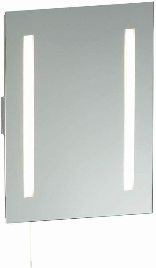Illuminated Bathroom Shaver Mirror with 2 Fluorescent Lights IP44