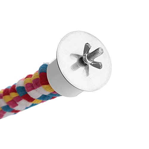 Jusney The Large Parrot Cage Toys Parrot Rope Bungee Climbing Ropes,Swing Toys,Spiral Standing Toy (41 inches)