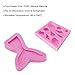 Kabi Mermaid Tail Mold Silicone Seashell Candy Molds for Chocolate Fondant Cake Decoration(4Pack)