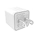 Smays Mini Dual USB Wall Charger and Power Adapter 10.5W and 5W for Fire Tablets and Kindle eReaders, White