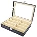 UYGHHK 8 Slot Sunglass Organizer Eyeglass Storage Box Sunglasses Holder PU Leather Glasses Organizer Sunglasses Organizer Box Multi Glasses Case – 8 Compartments