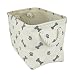 DII Bone Dry Small Rectangle Pet Toy and Accessory Storage Bin, 14x8x9", Collapsible Organizer Storage Basket for Home D&eacute;cor, Pet Toy, Blankets, Leashes and Food-Gray Bone