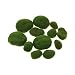 LJY 12 Pieces Assorted Sized Artificial Moss Rocks Decorative Faux Stones for Floral Arrangements, Fairy Gardens, Terrariums and Crafting