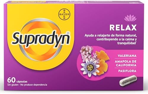 Supradyn Relax - Apoio para relaxar naturalmente contribuindo para a calma e tranquilidade com Papoula Califórnia, Maracujá e Valeriana - 60 Cápsulas