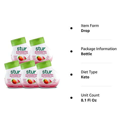 Stur Liquid Water Enhancer Strawberry Watermelon Sweetened with