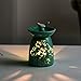WANYA Ceramic Tea Light Holder Wax Melter, Essential Oil Diffuser Candle Holder, Candle Warmer Bathroom Decor Gift,Green