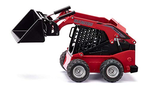 siku 3049, Manitou 3300V Kompaktlader, 1:32, Metall/Kunststoff, Rot, Viele Funktionen, Kombinierbar mit siku Modellen im gleichen Maßstab