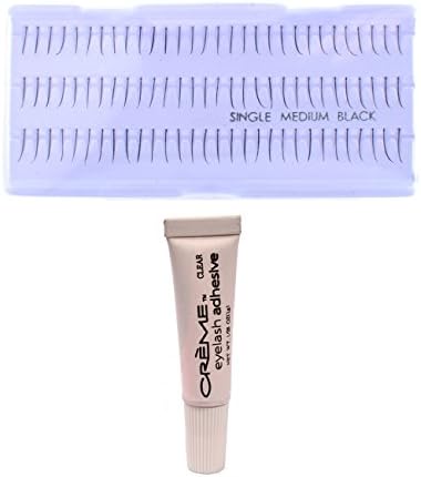 24 Pairs Crème 100% Human Hair Natural Individual Eyelash Extensions #SM