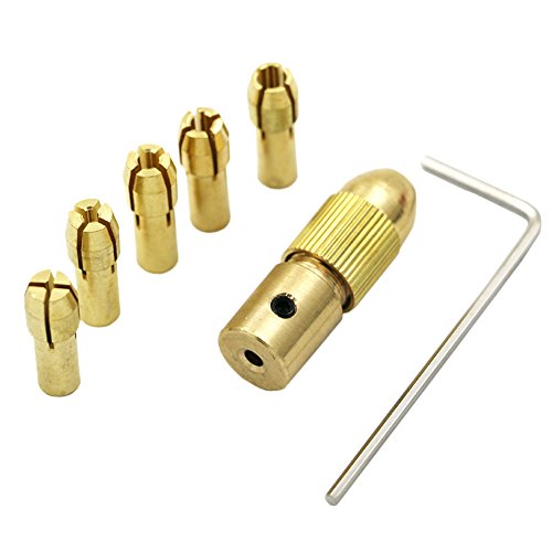 QST 5pcs/Set 0.5-3mm Small Electric Drill Bit Collet Micro Twist Drill Chuck Set Tool (2.35mm)