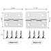 Hicarer 60 Pieces Small Hinges Retro Decorative Mini Hinges and 300 Pieces 7 mm Micro Tiny Screws with Storage Box for Dollhouse Door Cabinet Crafts Wooden Jewelry Box Outdoor Decor, 2 Sizes (Silver)